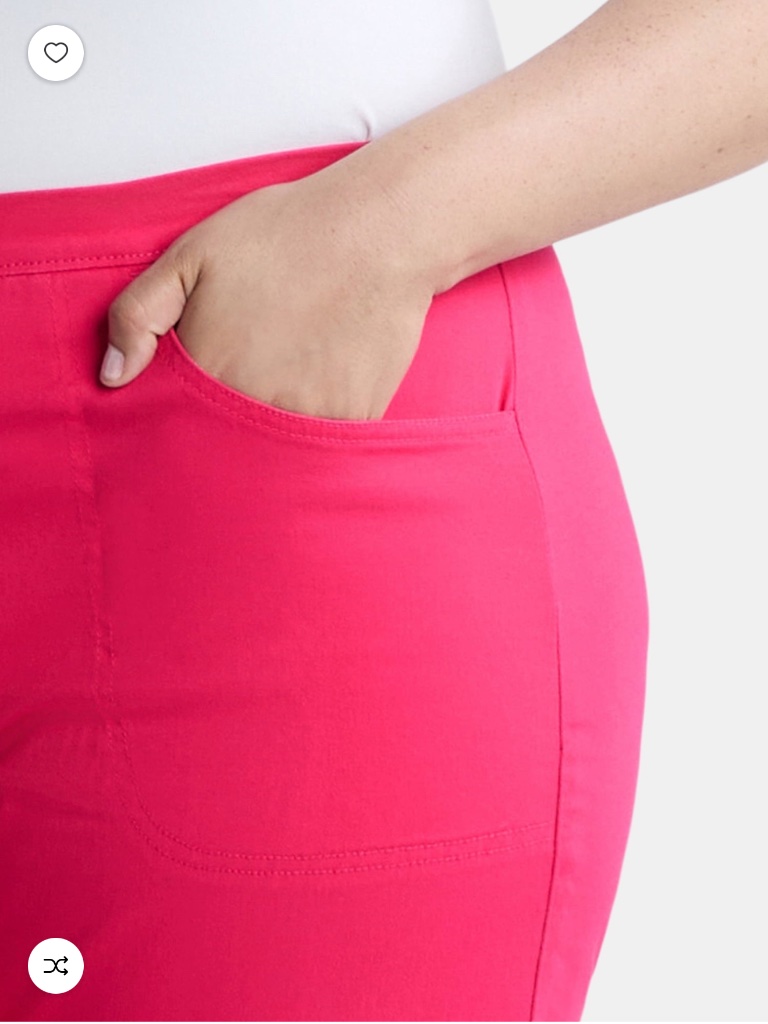 Just My Size Women’s Plus Raspberry 2 Pocket Capris Size 3x Nwt — image 3 of 6